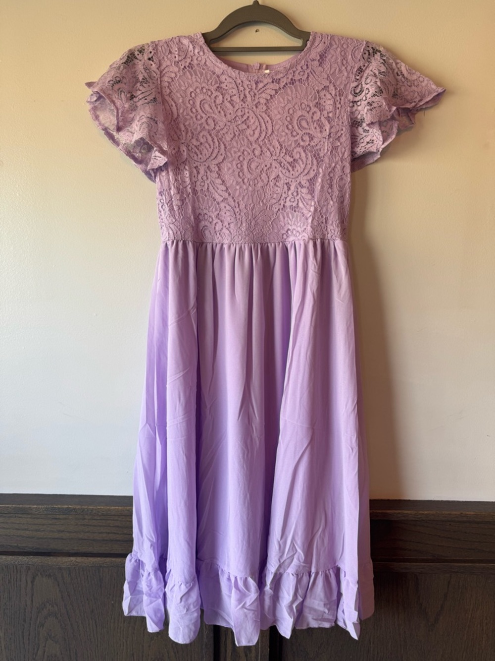 Mitilly Girls' Lavender Lace Bodice Dress NWOT 12/13